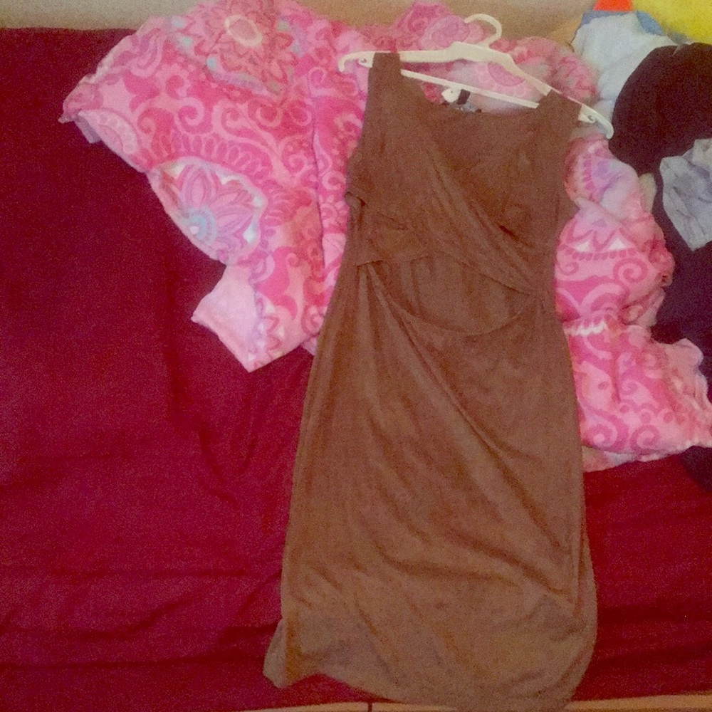 Suede Tight Dress